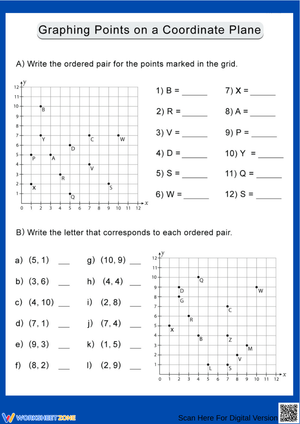 Graphing Points on a Coordinate Plane Worksheet