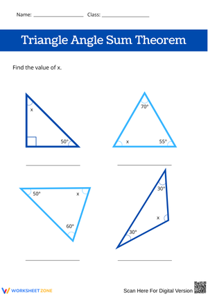 Triangle Angle Sum Theorem: Find the Missing Angles