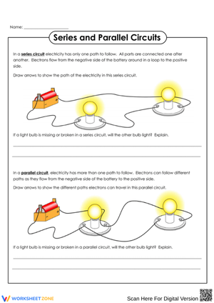 Series and Parallel Circuits Explanation Worksheet
