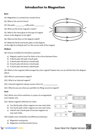 Introduction to Magnetism Worksheet