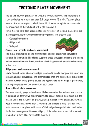 Tectonic Plate Movement Worksheet