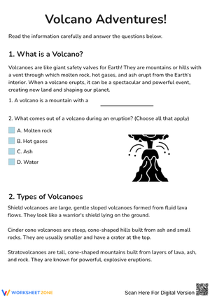 Exploring Volcano Worksheet