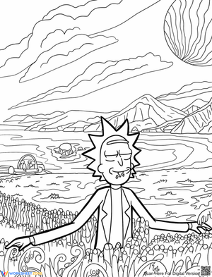Rick and Morty - Rick in Alien Landscape