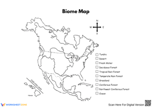 North America Biome Map Labeling Worksheet