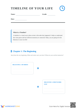Timeline of Your Life Worksheet