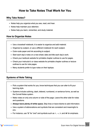 Effective Note Taking Strategies for Students