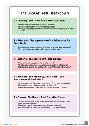 Understanding the CRAAP Test for Information Evaluation
