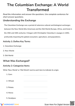 The Columbian Exchange: Key Terms and What Was Exchanged