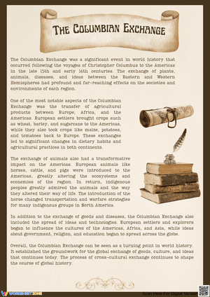 The Columbian Exchange: Key Concepts and Questions