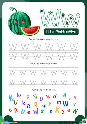 W Is for Watermelon: Tracing Letters Fun