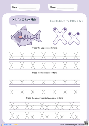 Tracing and Writing the Letter X Activities