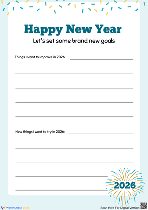 New Year Goal Setting Worksheet