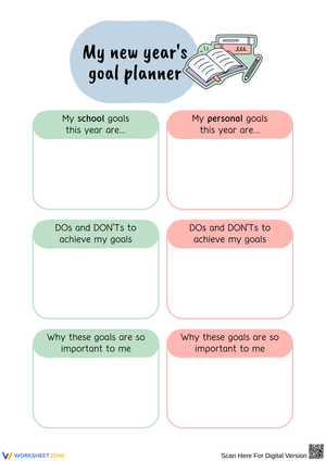 My New Year's Goal Planner Worksheet