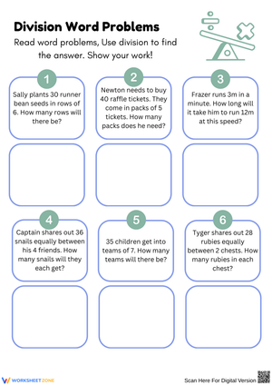 Engaging Division Word Problems for Young Learners
