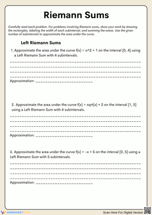 Riemann Sums Exploration Worksheet