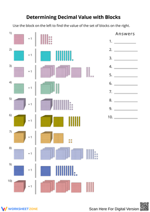Determining Decimal Value Using Base Ten Blocks