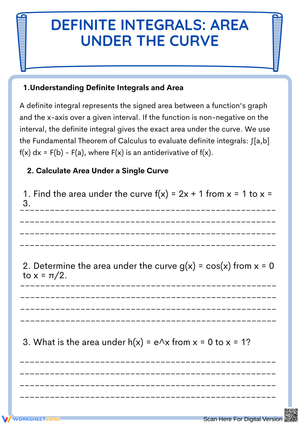 Exploring Definite Integrals and Area Under Curves