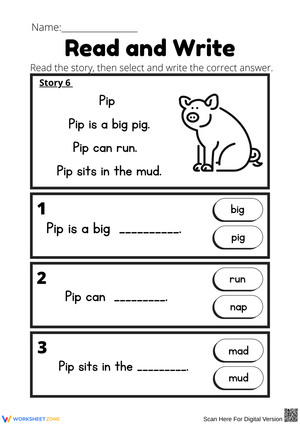 Read and Write: Learn with Pip the Pig
