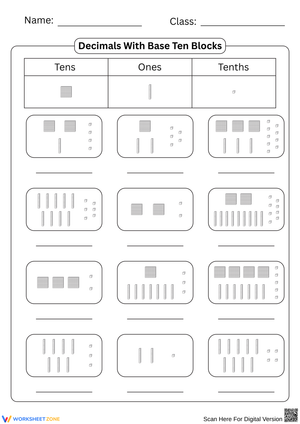 Understanding Decimals With Base Ten Blocks