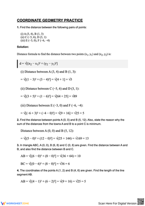 Coordinate Geometry Distance Calculations