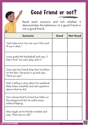 Identifying Good Friend Behaviors