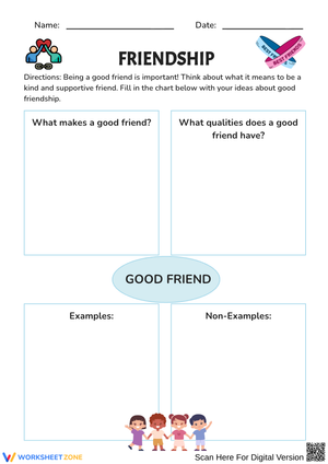 Friendship Worksheet: What Makes a Good Friend
