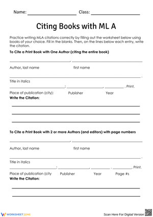 Citing Books Using MLA Format