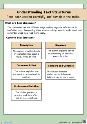 Understanding Text Structures Activities