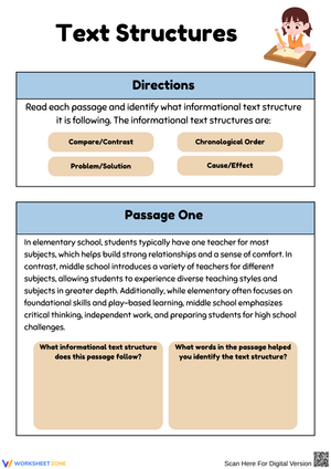 Understanding Text Structures with Engaging Passages