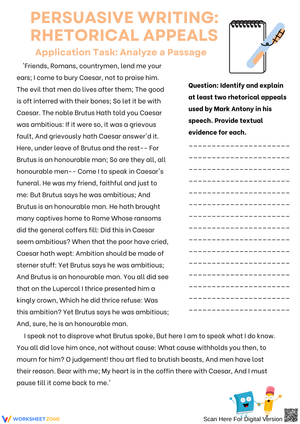 Analyzing Rhetorical Appeals in Persuasive Writing