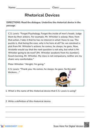 Rhetorical Devices: Identify the Device Worksheet