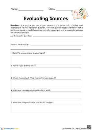 Evaluating Research Sources Effectively