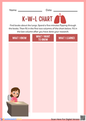 Lungs KWL Chart Worksheet