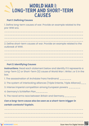 Understanding World War I: Causes and Triggers