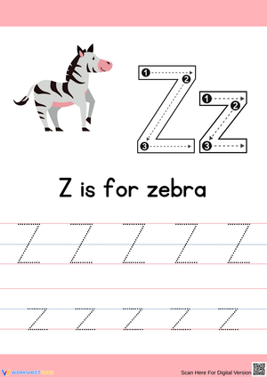 Z is for Zebra: Letter Writing Activity