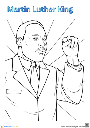 Coloring Activity Featuring Martin Luther King Jr.
