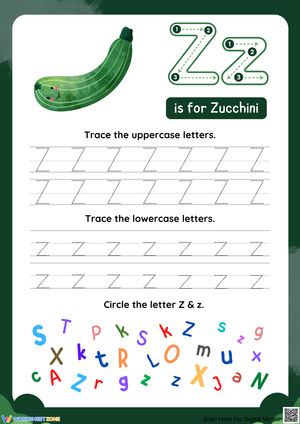 Z is for Zucchini: Letter Tracing and Recognition