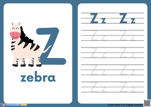 Letter Z Tracing Practice