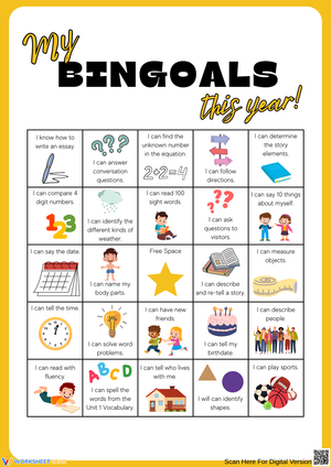 My Bingo Goals for the Year