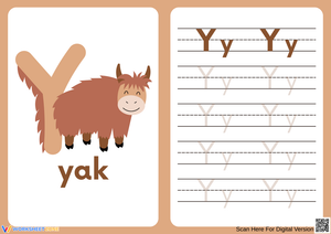 Tracing the Letter Y with Yak