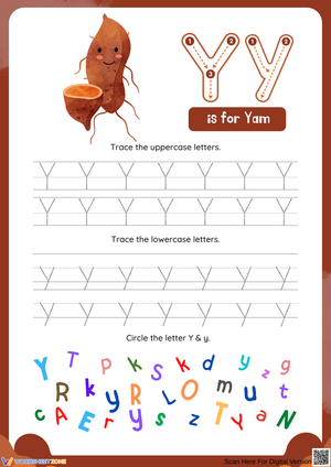 Y is for Yam - Tracing and Letter Recognition