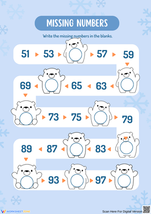 Missing Numbers Worksheet for Early Math Skills