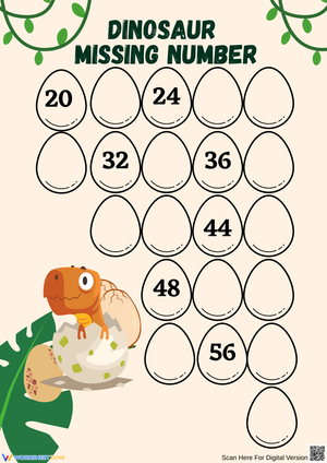 Dinosaur Missing Number Activity