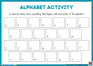 Alphabet Review: Drawing Activity for Early Learners