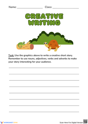 Creative Writing Short Story Worksheet