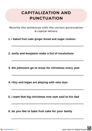 Mastering Capitalization and Punctuation Skills