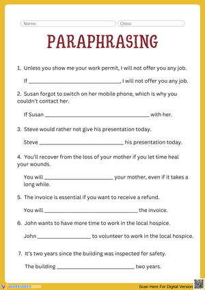 Mastering Paraphrasing Skills in Writing