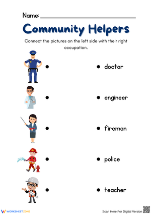 Connect Community Helpers to Their Jobs