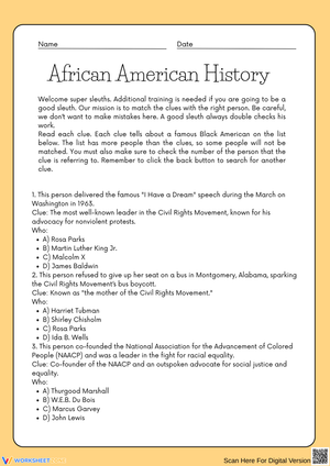 Exploring African American History Through Clue Matching