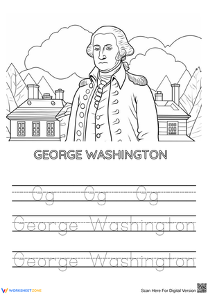 Coloring and Writing About George Washington